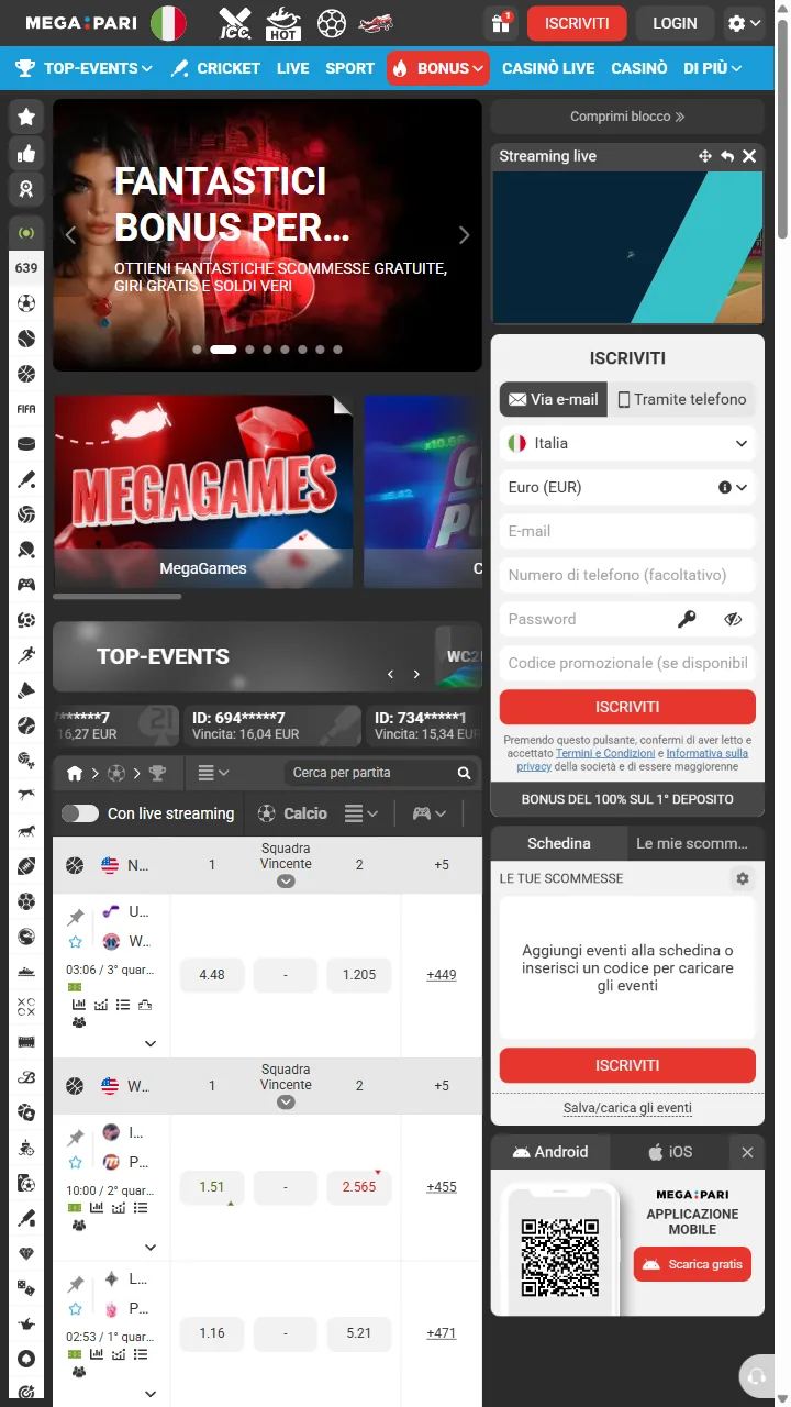 Megapari — casa de apuestas